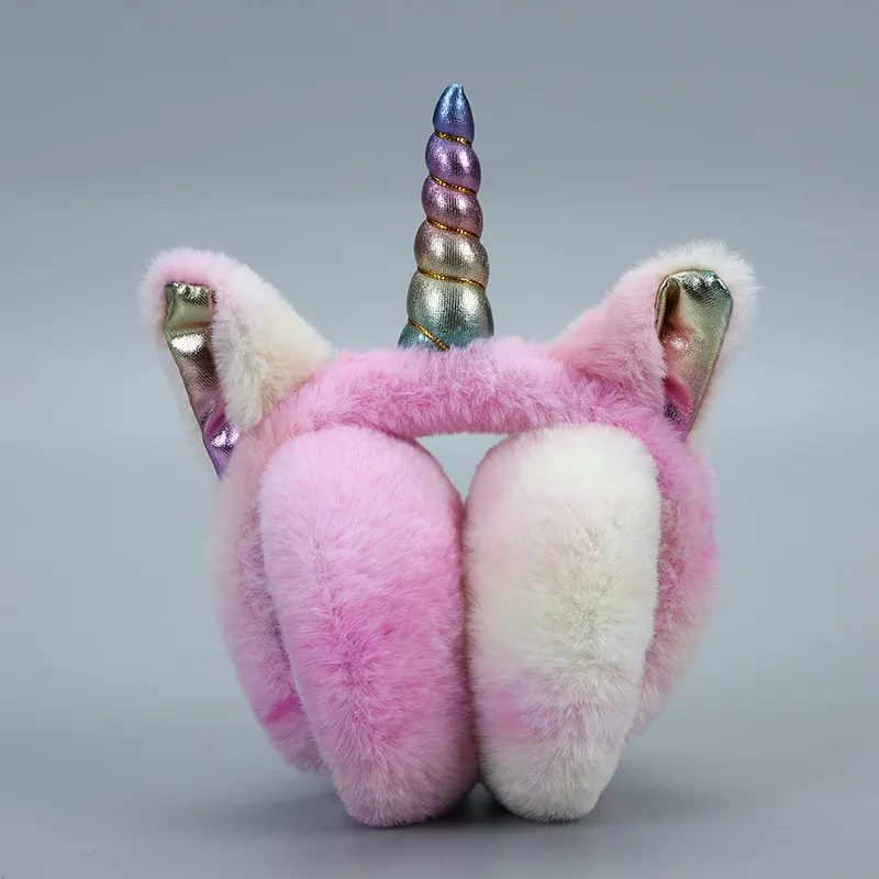 protetores-de-orelha-de-inverno-quentes-e-dobraveis-com-orelhas-de-unicornio-pelucia-colorida-e-espessa-para-meninas-e-mulheres-ideais-para-esqui-e-ciclismo