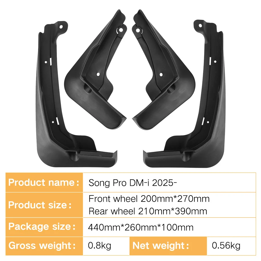 For BYD Song Pro DM-i 2025 Car mudguard decorative panel, tire mudguard, wheel hub mudguard Beautify car wheels auto parts