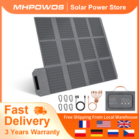MHPOWOS 120W Foldable Solar Panel USB C/USB A/DC Output Solar Charger For Cell Phone Outdoor Waterproof Power Bank for Camping