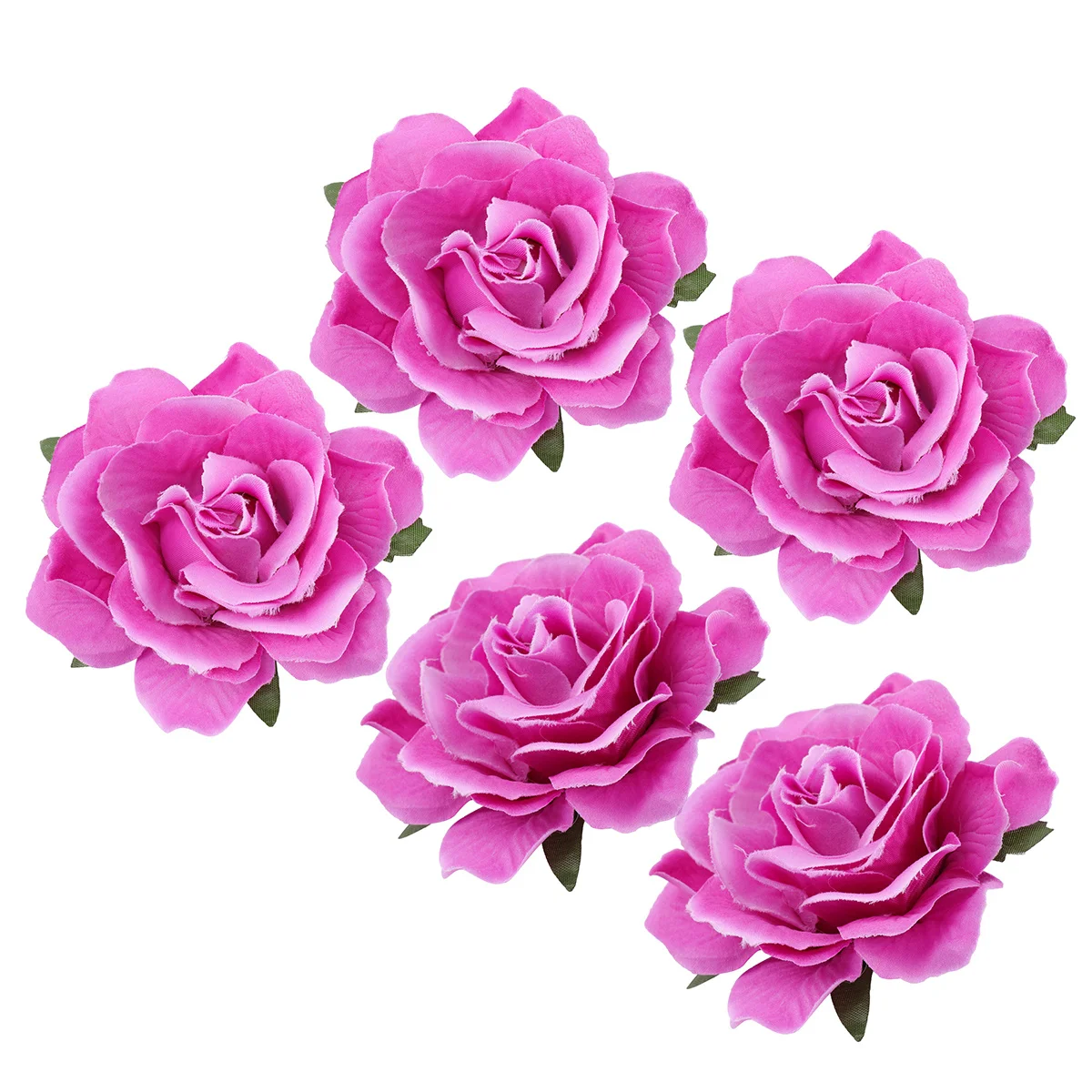 5Pcs Large Rose Flower Brooch Artificial Boutonniere Corsage Bridal Bridesmaid Dress Pin Clip for Wedding Special Occasion