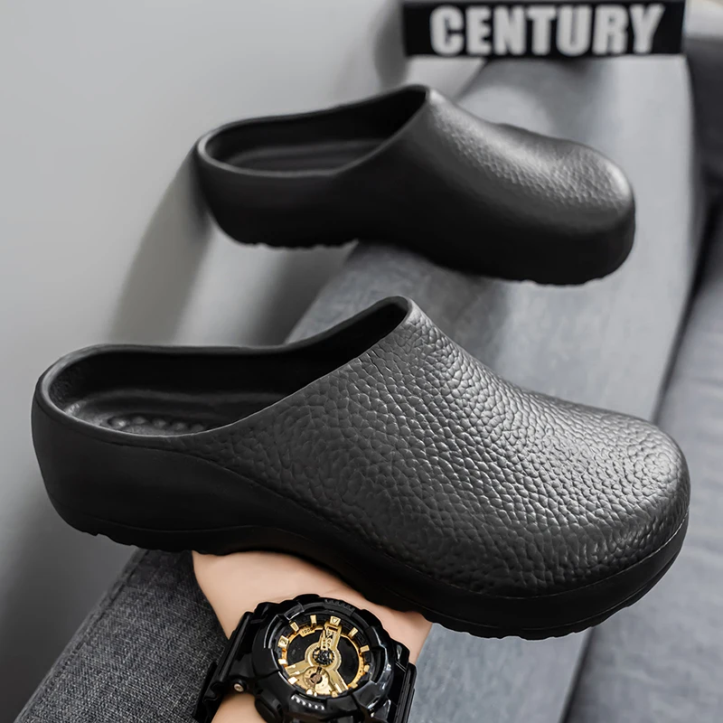 

Мужские и женские парные поварские туфли, водонепроницаемые, маслостойкие, нескользящие кухонные туфли, без застежек, с закрытым носком, удобные тапочки