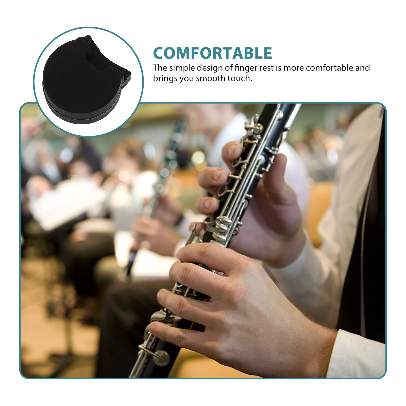 

4 Pcs Finger Rest Clarinet Thumb Pad Cushion Musical Instrument Support Silica Gel
