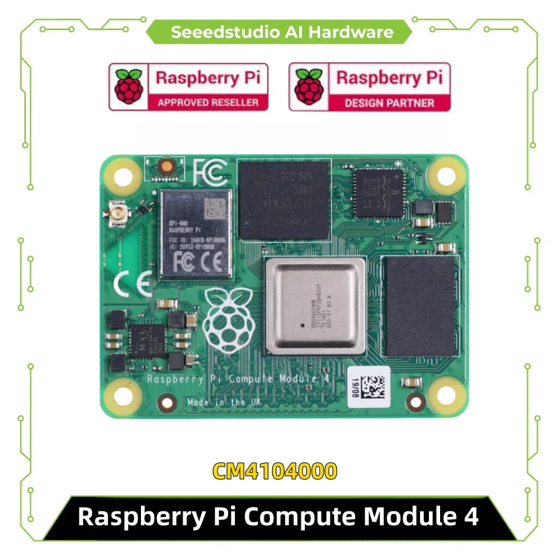 Raspberry Pi Compute Module CM4104000 - 4GB RAM, 2.4/5.0GHz Wi-Fi Bluetooth 5.0 (CM4104000) (CM4008000) (CM4108000)