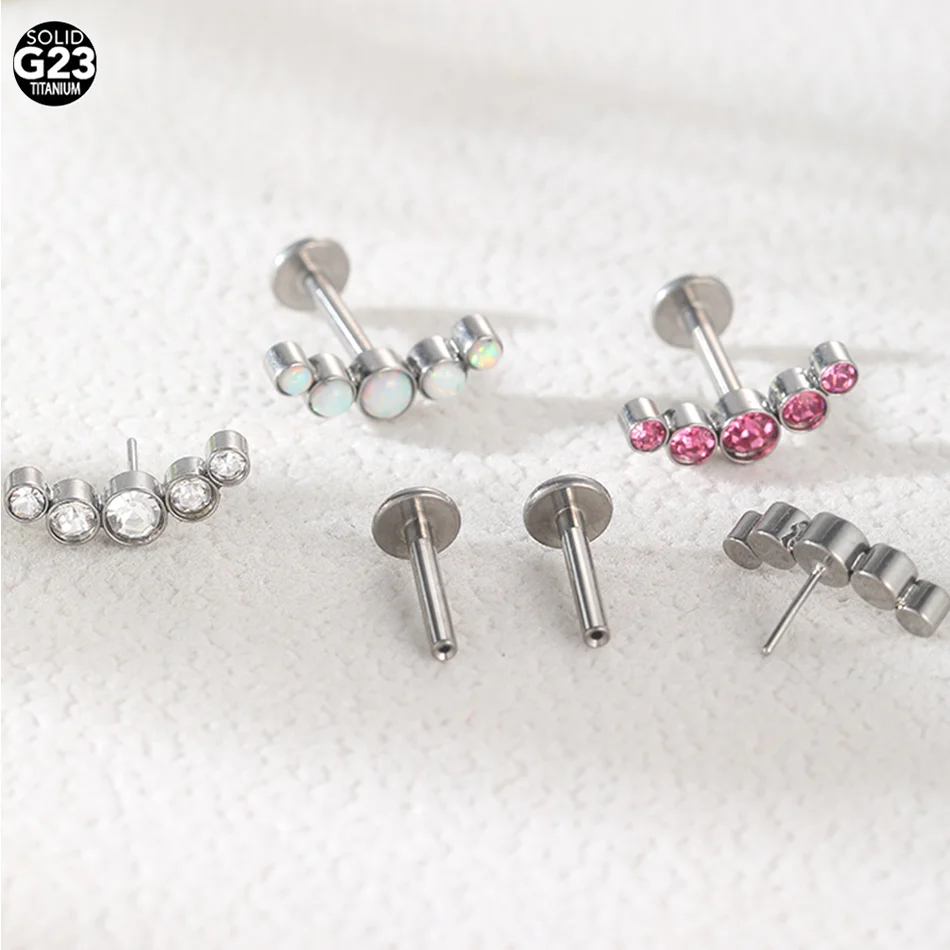 Body Jewelry Threadless - 1pcs Titanium Threadless Push In Stud