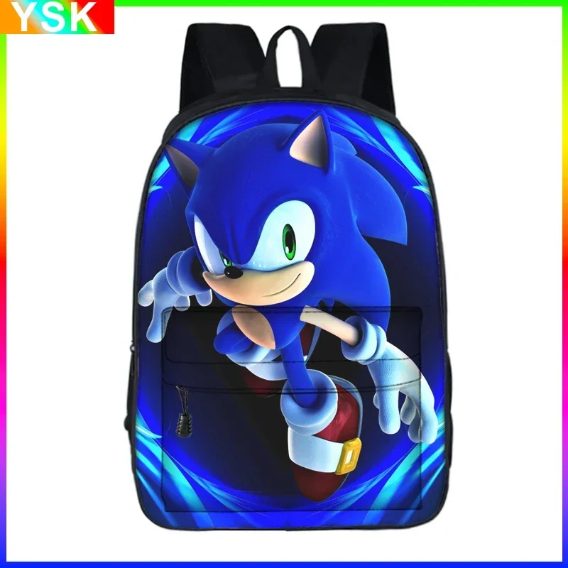 Mochila escolar Sonic con compartimentos para estudiantes de primaria y secundaria, Mochila deportiva para niños y niñas, Mochila escolar de dibujos animados Kawaii de Anime