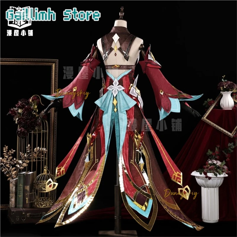 

Костюм для косплея Алисы из Genshin Impact: парик, платье, униформа, головной убор для карнавала, Хэллоуина, вечеринок для женщин и девушек, магазин Gaillimh # abcdef