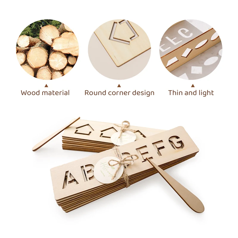 Montessori Early Learning Word Spelling Letter Number Groove Practice Board Pen Control Traini Children's Wooden Educational Toy