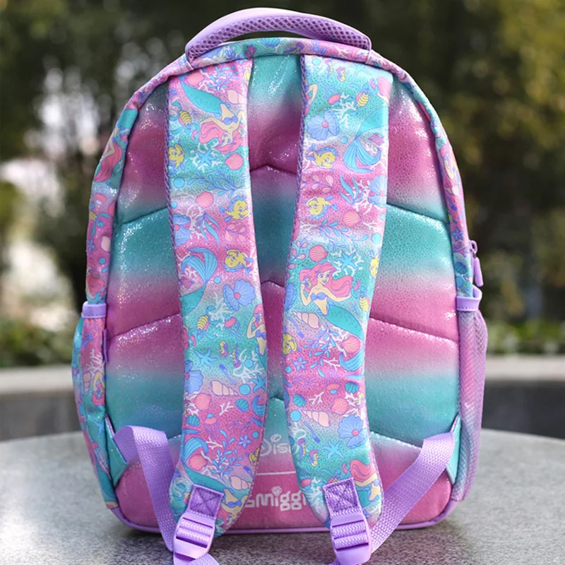 Disney Smiggle Hot Sale Mermaid Children\'s School Bag Cute Girl Sequin Backpack Children\'s School Gift Send Friend Birthday Gift