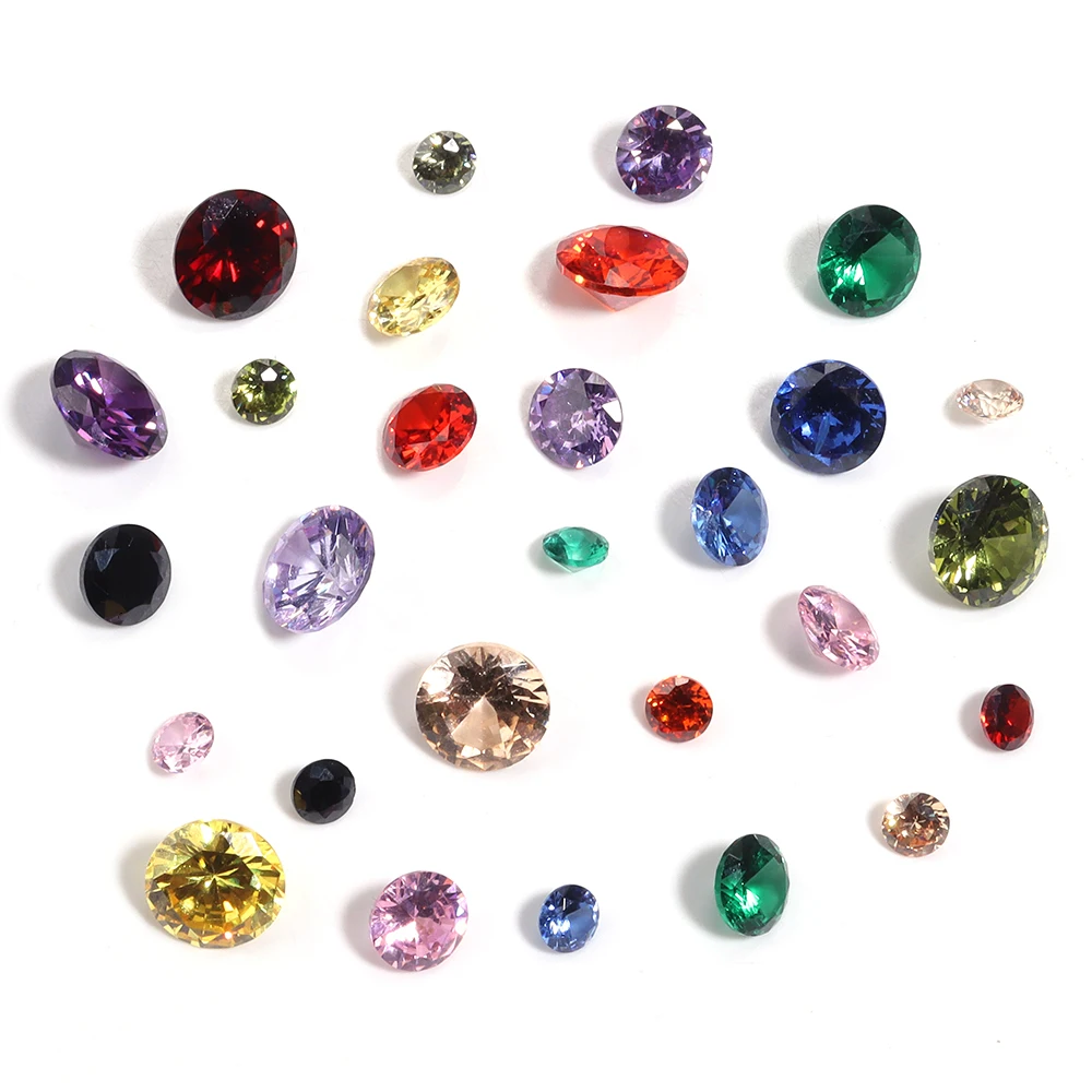 4/5/6/8mm Strass Rotondi Cristalli di vetro con diamanti Decorazioni glitterate Creazione di gioielli a punta Colla sulle unghie Accessori artistiche fai da te