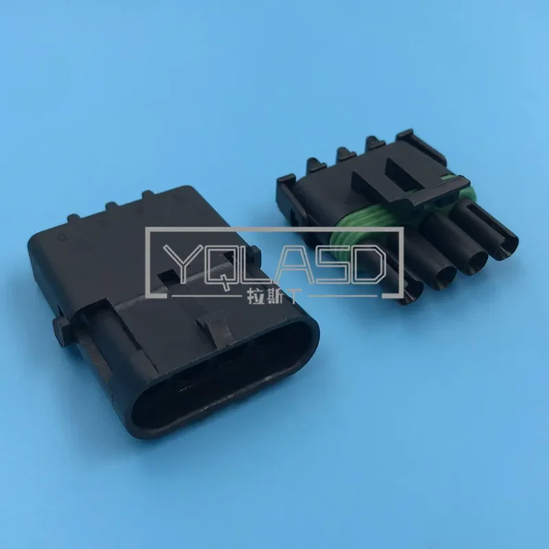 1 Set 4 Way 12015797 12010974 Car Socket Weather Pack Electrical Sealed Plug AC Assembly Harness Connector