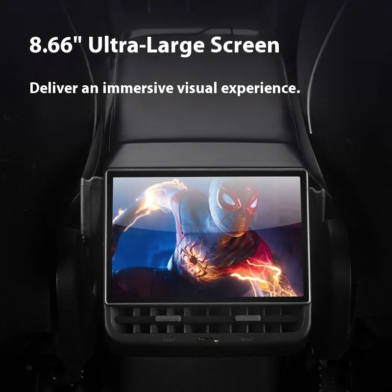 شاشة التحكم الترفيهي الخلفي Tesla-Model Y/3 إصدار 4G مقاس 8.66 بوصة شاشة عرض ذكية معدلة مع وظائف محسنة #2