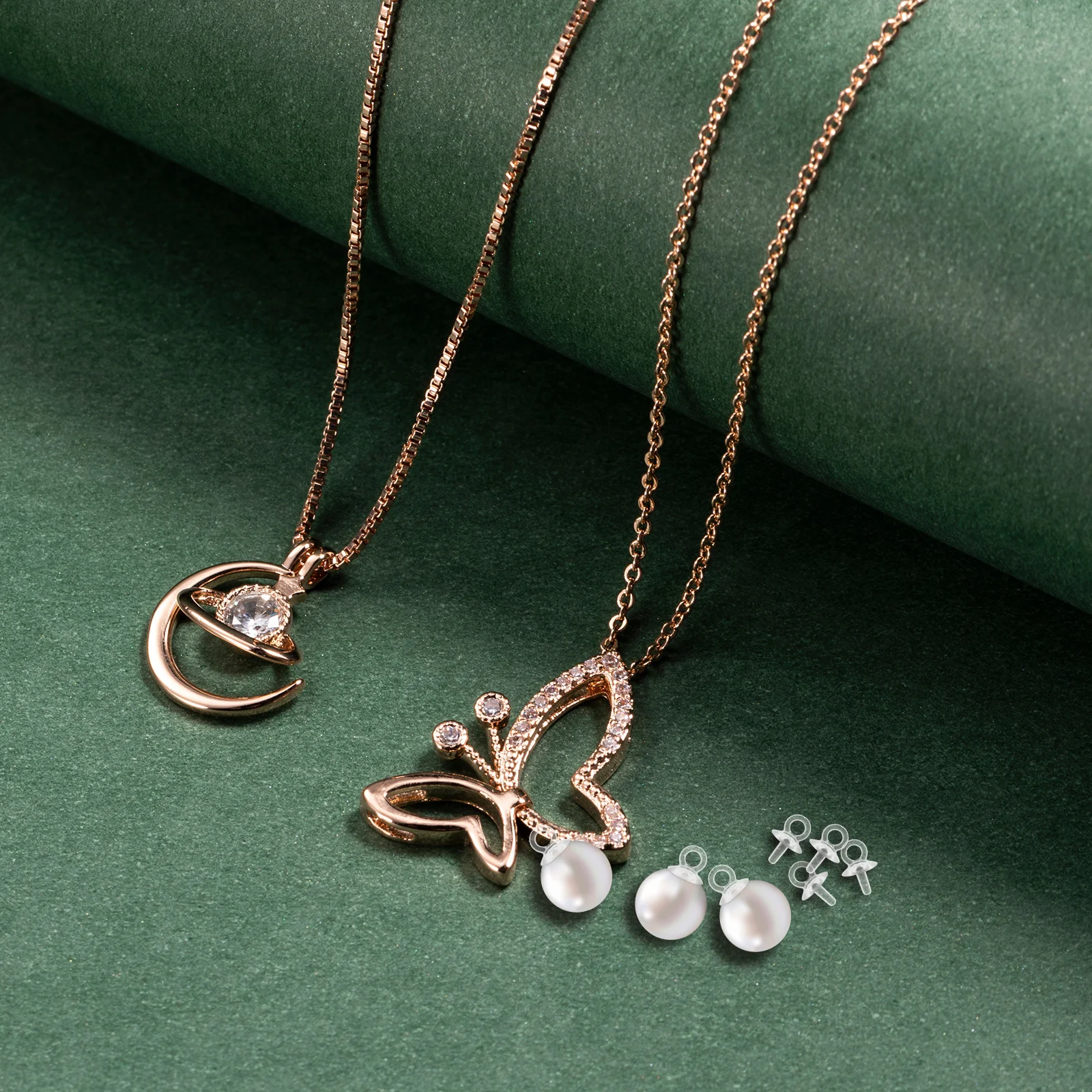 100 قطعة كأس الراتنج العين دبابيس شفافة اللؤلؤ قلادة تحديد دبابيس DIY بها بنفسك صنع المجوهرات الاكسسوارات العالمي استبدال حبة