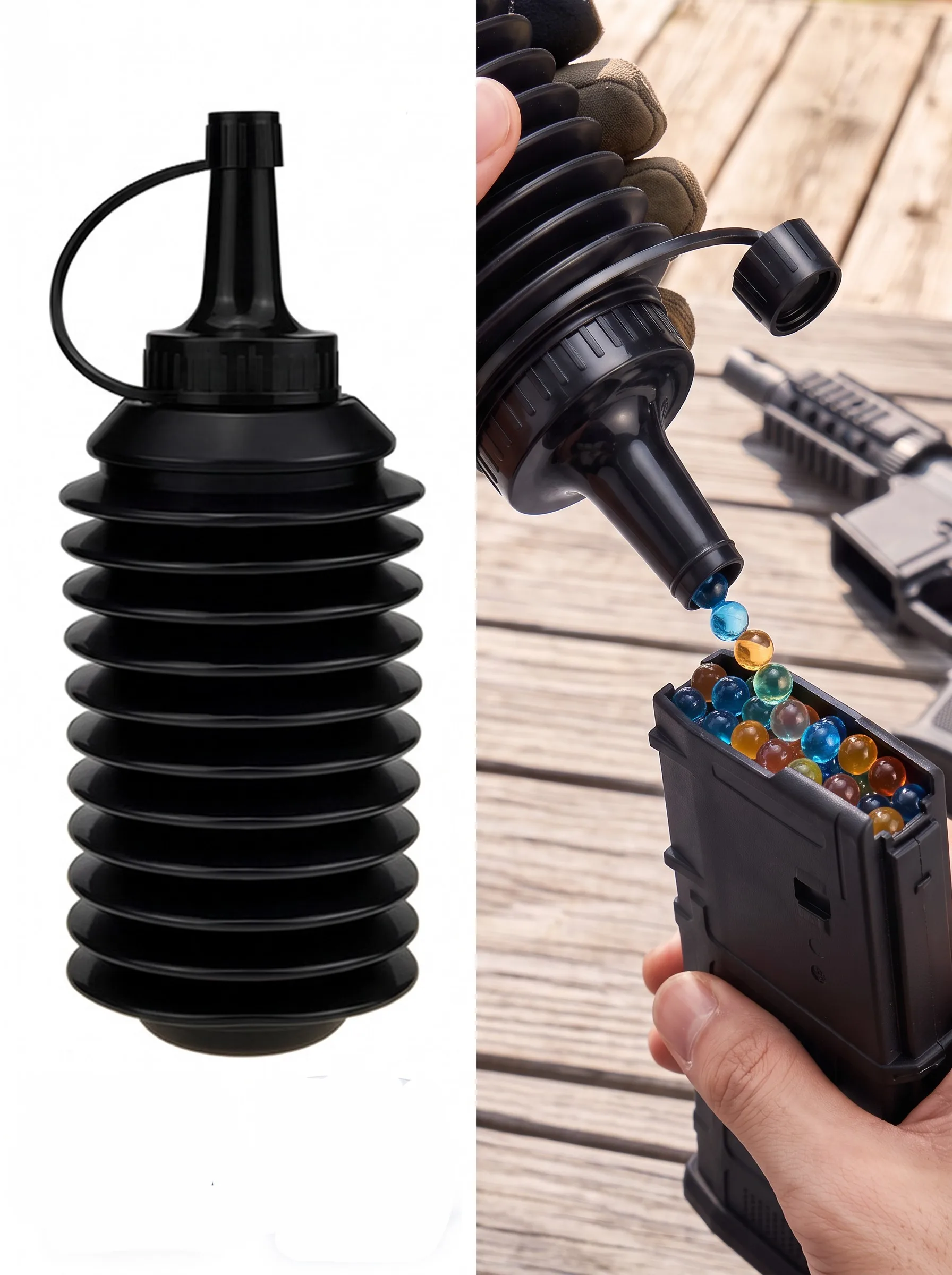 600/800ml Gel Water Speed BB Loader Expandable Bottle Military Airsoft Shooting BB Balls Equipment Paintball Accessory