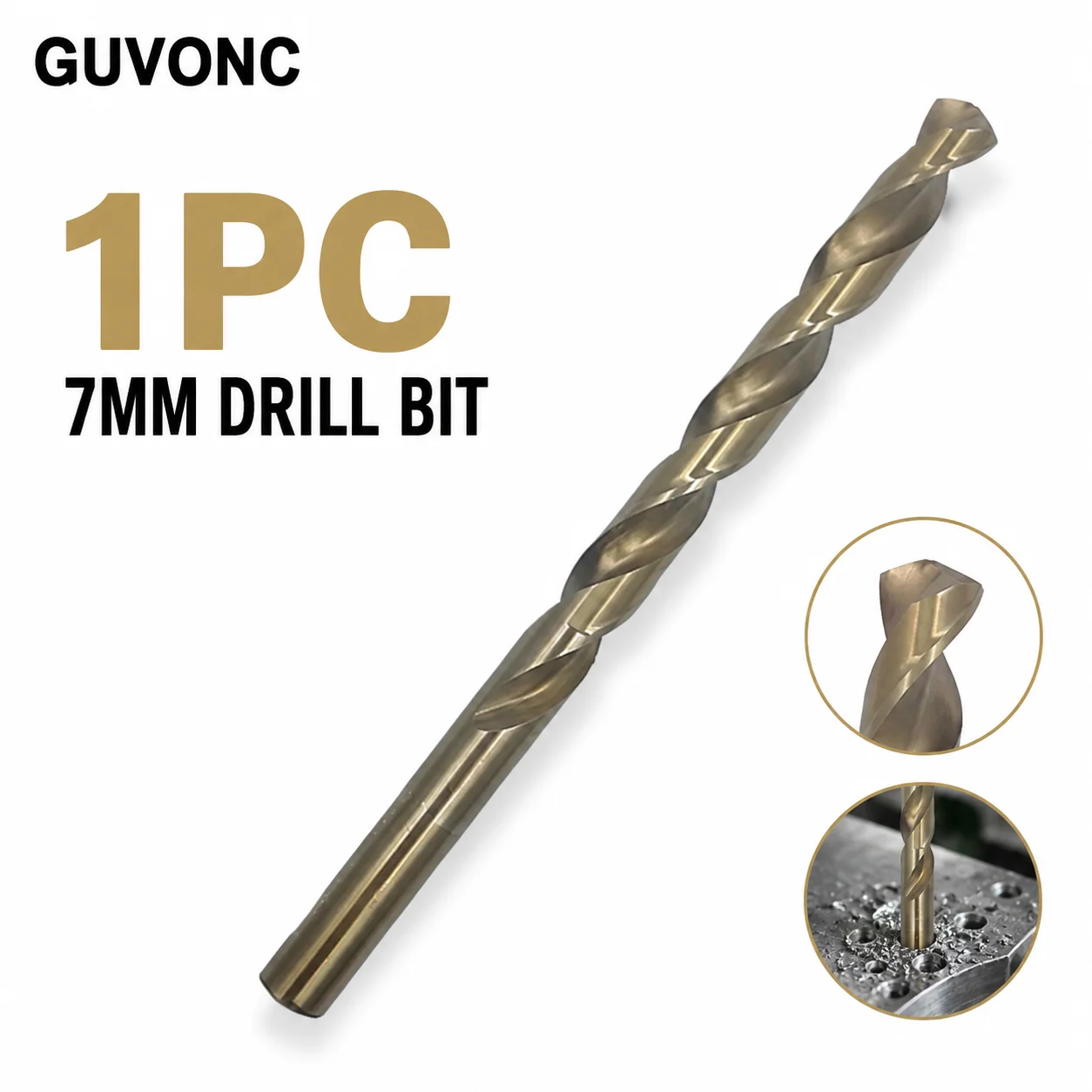 1PC 7mm HSS Twist Drill Bit Straight Shank Sharp Cutting Bit for Metal Wood Plastic DIY Power Tool