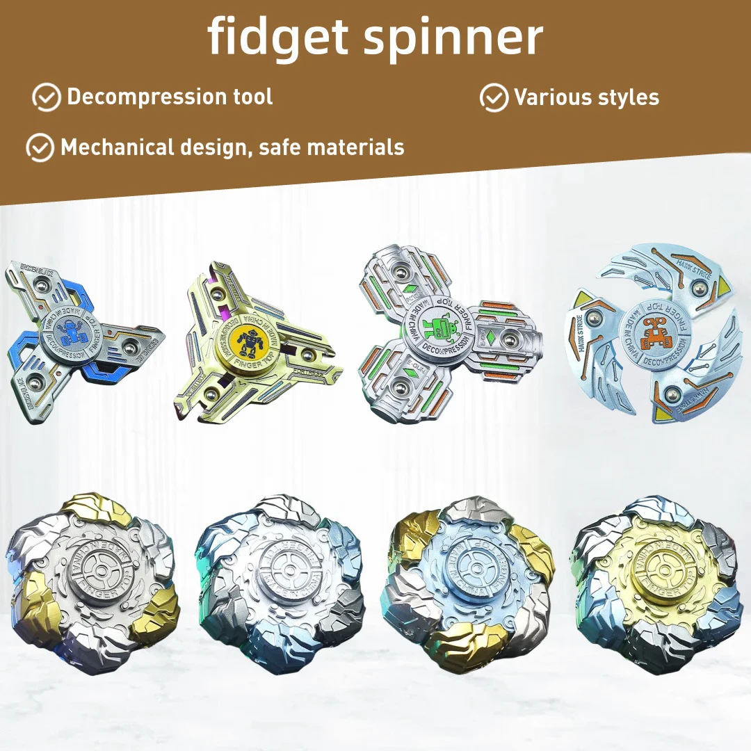 

Creative decompression toys for teenagers, fidget spinner technology rotating mechanical mecha top to vent and decompress,