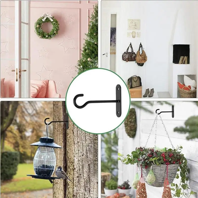 2pcs Wall Mount Plant Hooks Plant Hooks For Ceiling Chandelier Hook Ceiling Installation Heavy Duty Wind Chimes Ceiling Hooks