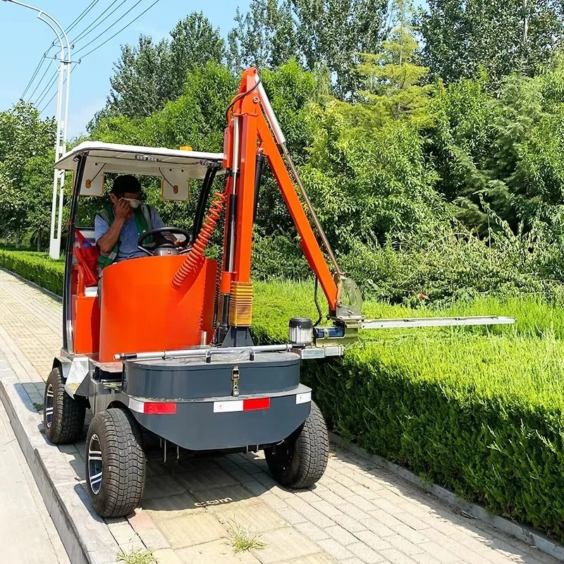 Electric Ride-on Hedge Trimmer with Lithium-ion Battery 73Ah/48V Power Supply 1300mm Trimming Blade-Zero Emission Professional