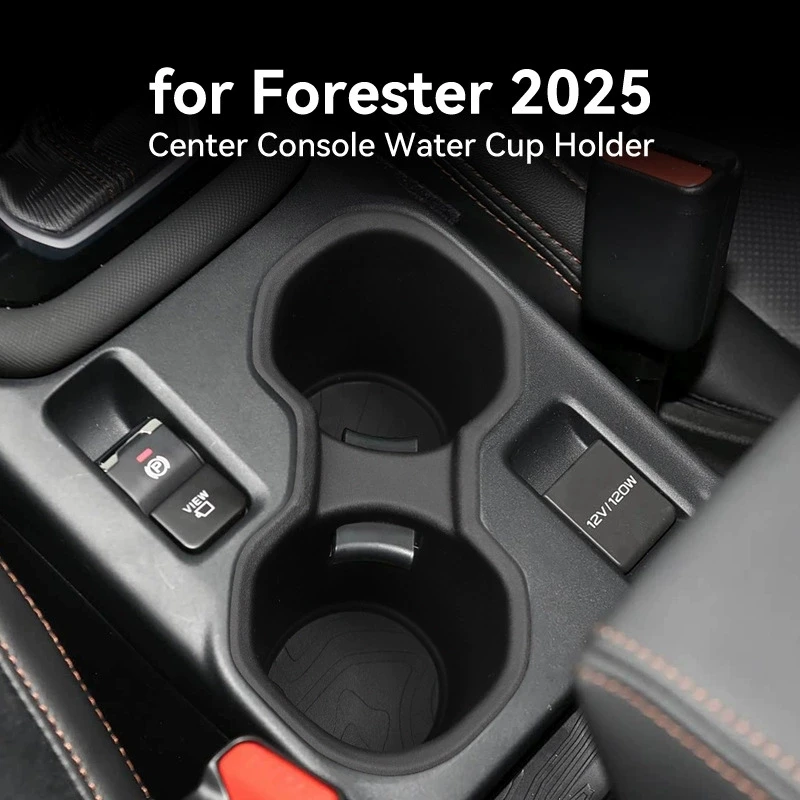 

For Forester 2025 Center Console Water Cup Holder TPE Limiter Fixed Drink Holder Anti-slip Pad Car Interior Accessories