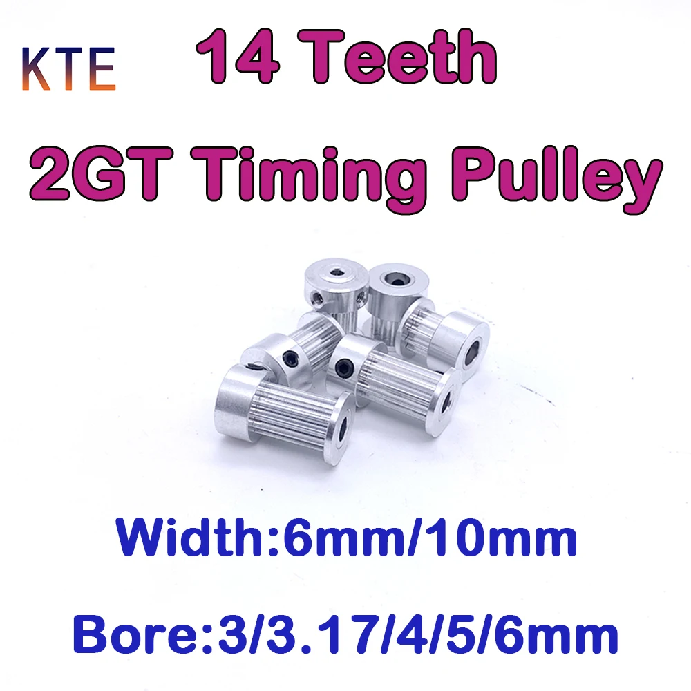 

2GT Timing Pulley 14 Tooth 2GT Synchronous Wheel 3D Printer Parts Belt Width 6mm 10mm Bore 3mm 3.17mm 4mm 5mm 6mm 14 Teeth