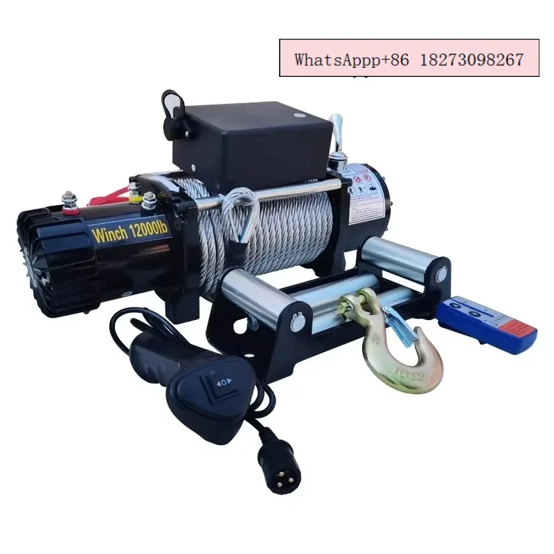 Electric winch 12v car mounted small crane 24 winch self rescue lifting 1-ton car specific electric hoist