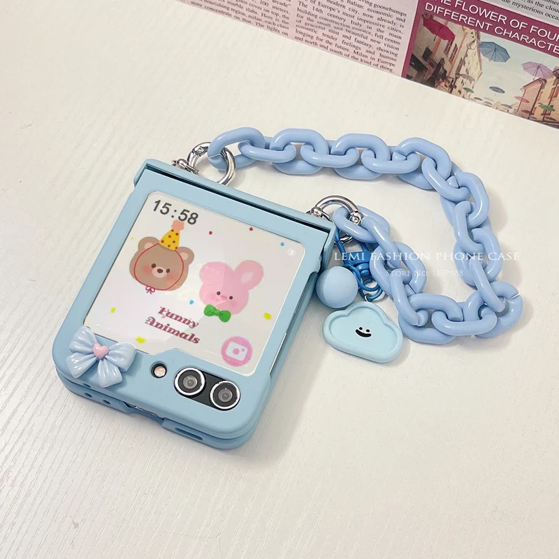 Cute Bracelet Hinge Case Protective Cover For Samsung Galaxy Z Flip 3 4 5 6 zflip5 flip6