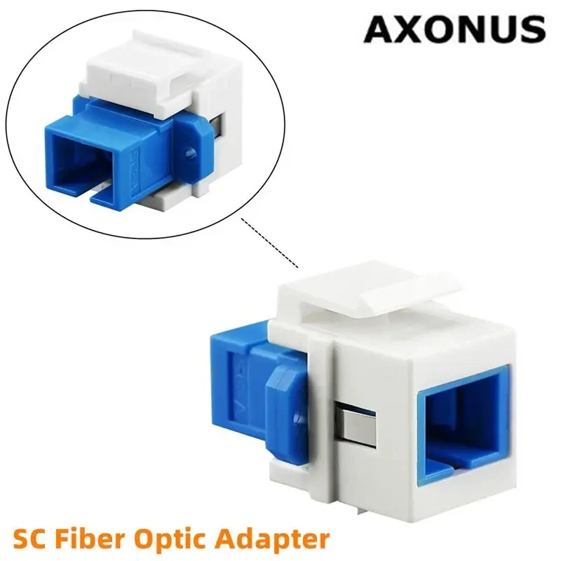 SC Fiber Optic Adapter SC F/F Keystone Module For Wall Panel Wiring Board Panel Installation Box Color: Blue and White