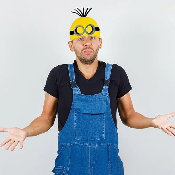 Despicable Me Minions Cosplay Glasses Masquerade Costume Prop Hat Glove Halloween Decoration Minion Glasses Kids Birthday Gifts