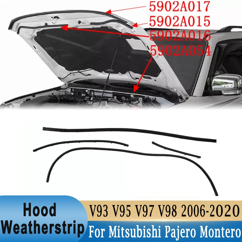 

Резиновый уплотнительный ремень капота для Mitsubishi Montero Shogun Pajero 4 MK4 V83 V85 V87 V88 V93 V95 V97 V98 2006-2020