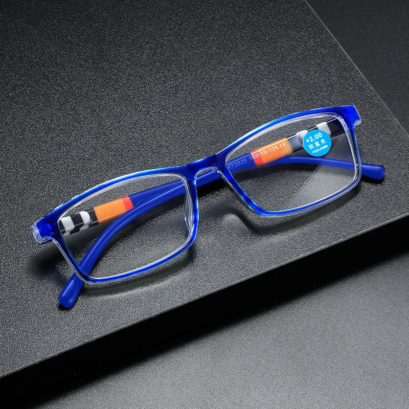 1pc Stylish Blue Light Blocking Glasses Lightweight Comfortable Reading Glasses Presbyopic Eyewear For Men Everyday Use Ideal
