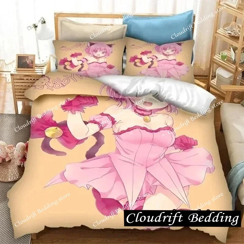 3D Printing Anime Tokyo Mew Mew 3D Print Bedding Set Duvet Covers Pillowcases Comforter Bedding Sets Bedclothes Bed Quilt Cover