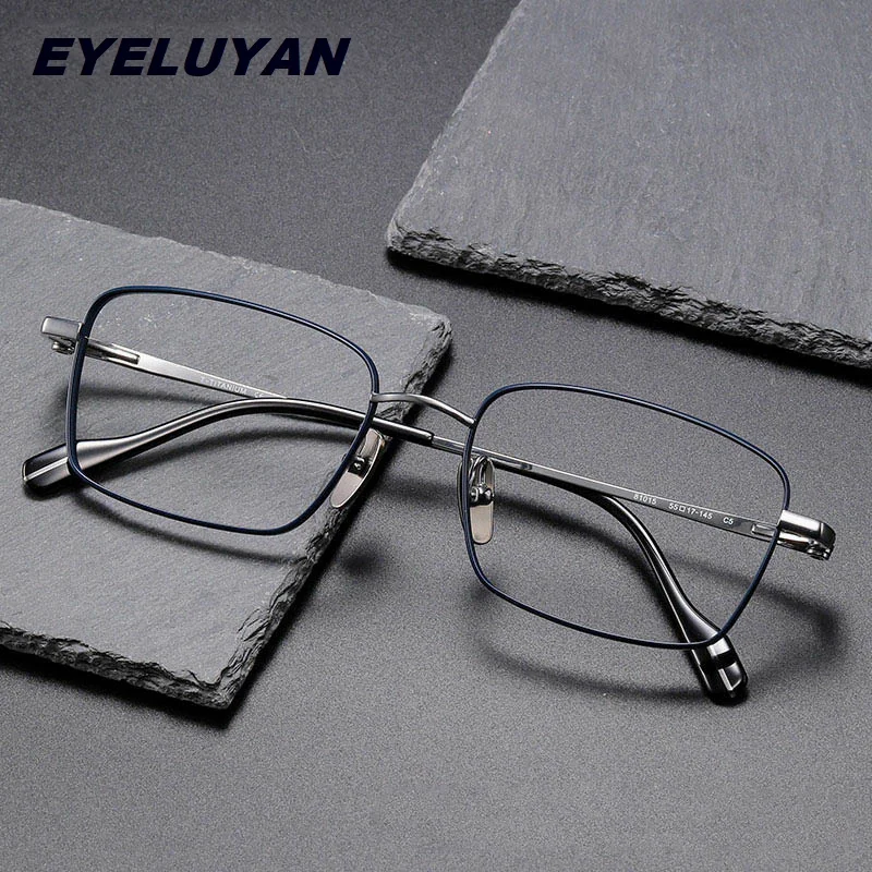 

Eyeluyan 2025 New Pure Titanium Full Rim Eyeglasses Men Business Style Optical Frame Prescription Glasses Spectacle Frame