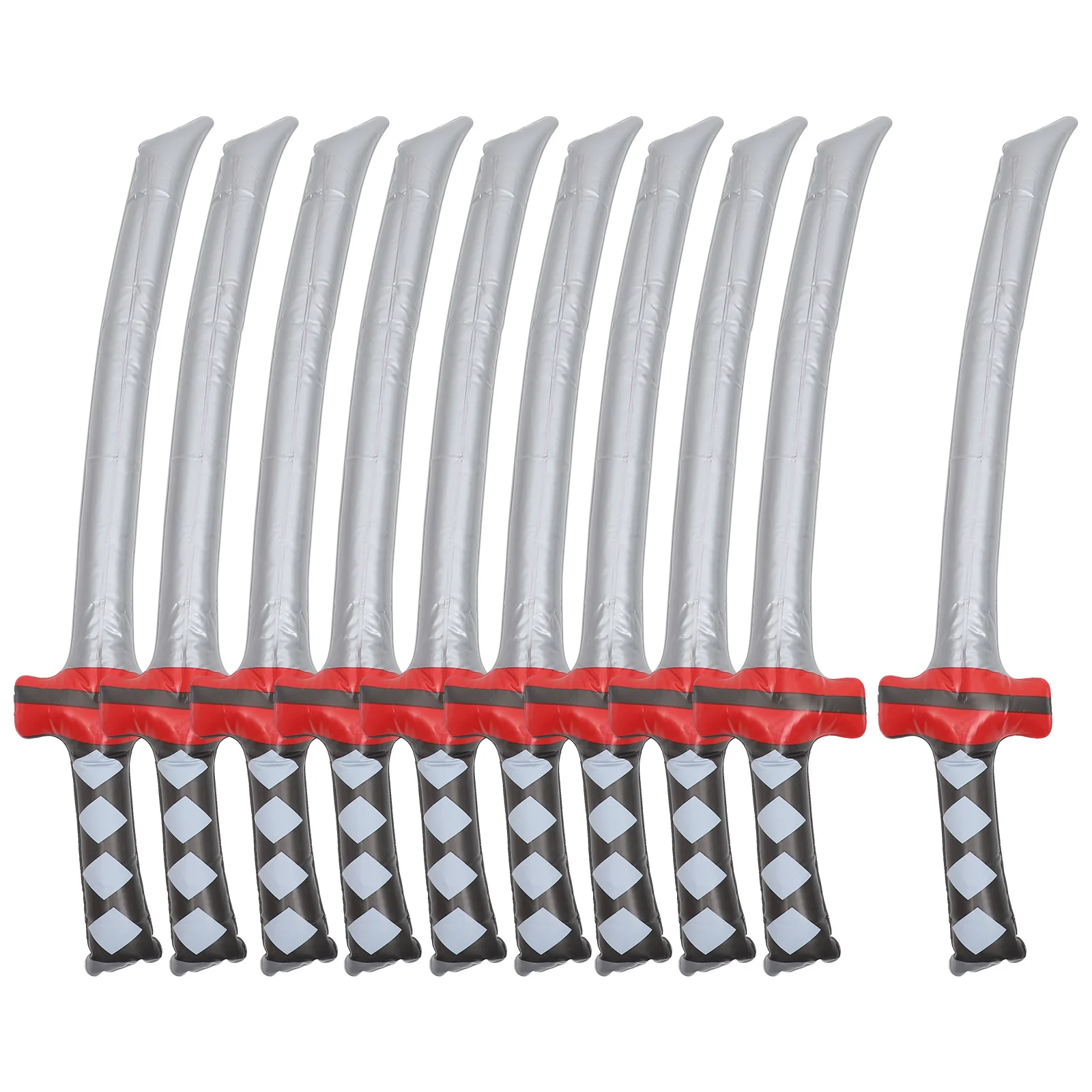 10pcs Inflatable Swords For Kids Pirate Accessories Blow Up Sword Pretend Play Party Decor Stage Cosplay Props