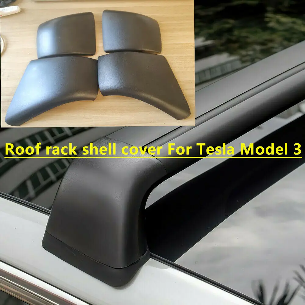 

4 черных крышки багажника на крышу, замена торцевой оболочки для Tesla Model 3 2017-2023
