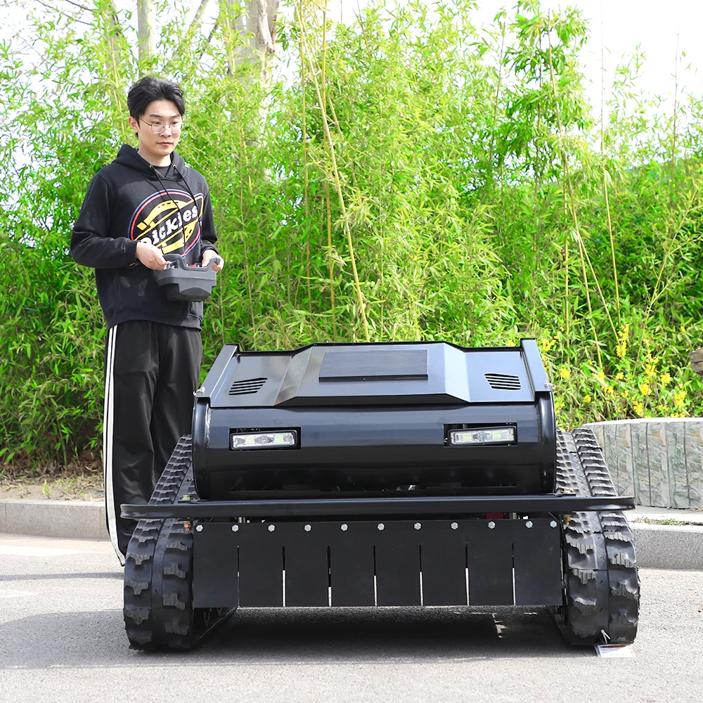 80cm 100cm 120cm Flail Grass Cutter Powerful Diesel Engine Home Garden Use Remote Control Lawn Mower Customized