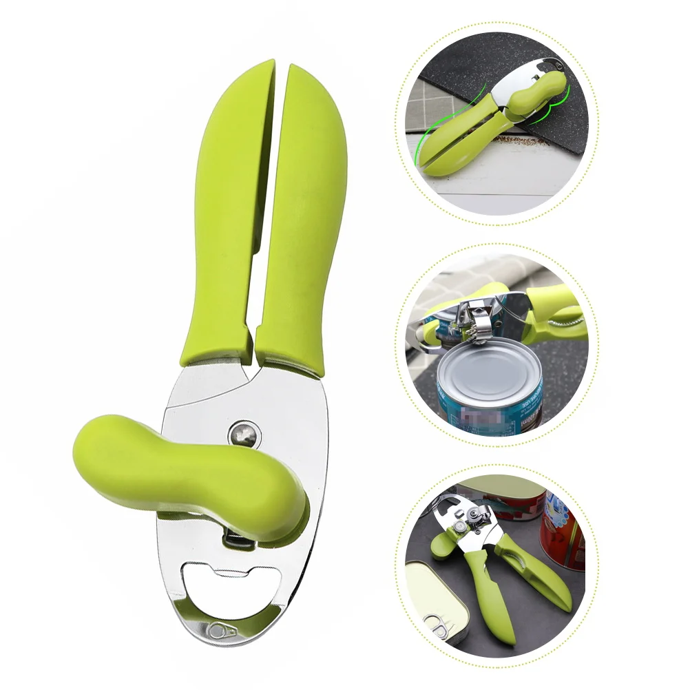 

Heavy Duty Manual Can Opener Handhold Light Green Stainless Steel Chrome Plated