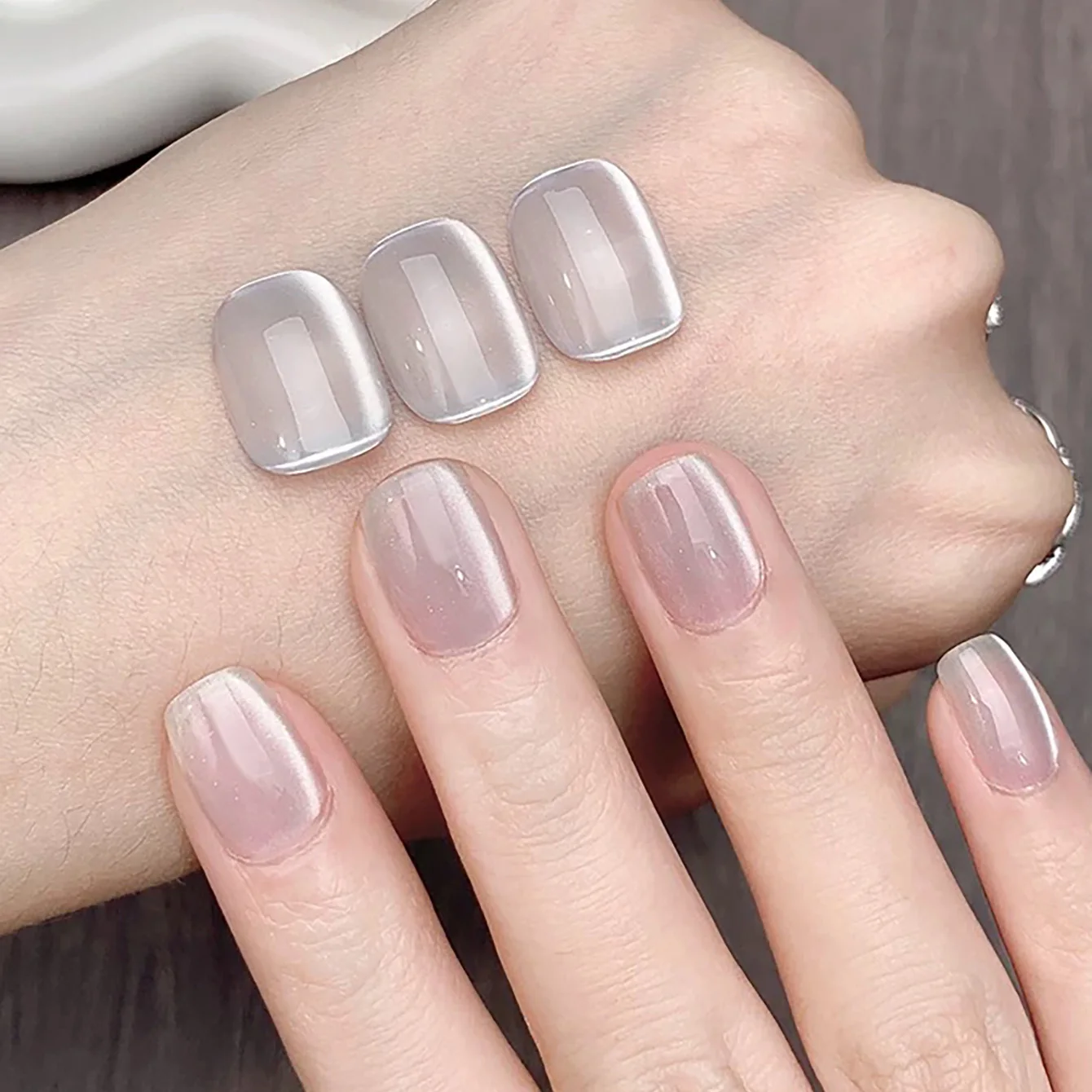 1 stücke SHAKA Herbst Plain Wasser Cat Eye transparente farbe Gel Nagellack 2025 Neue Kühle Temperament Bleaching Nagel Gel