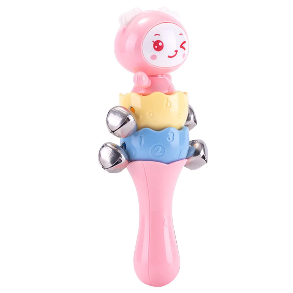 Educatieve Baby Tafelbel Cartoon Schudden Muziekbel Handgreep Ontwikkel Coördinatie Ouder Kind Interactie Cartoon Rammelaar