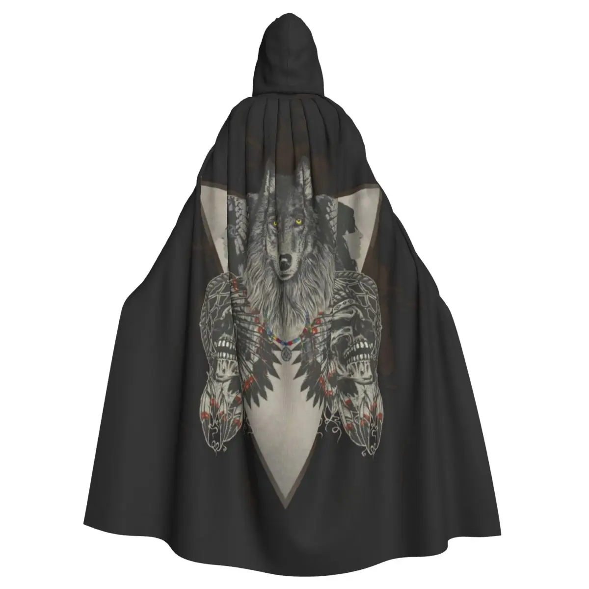 Jubah Tanjung Panjang Mantel Jubah Berkerudung India Hoodie Elf Purim