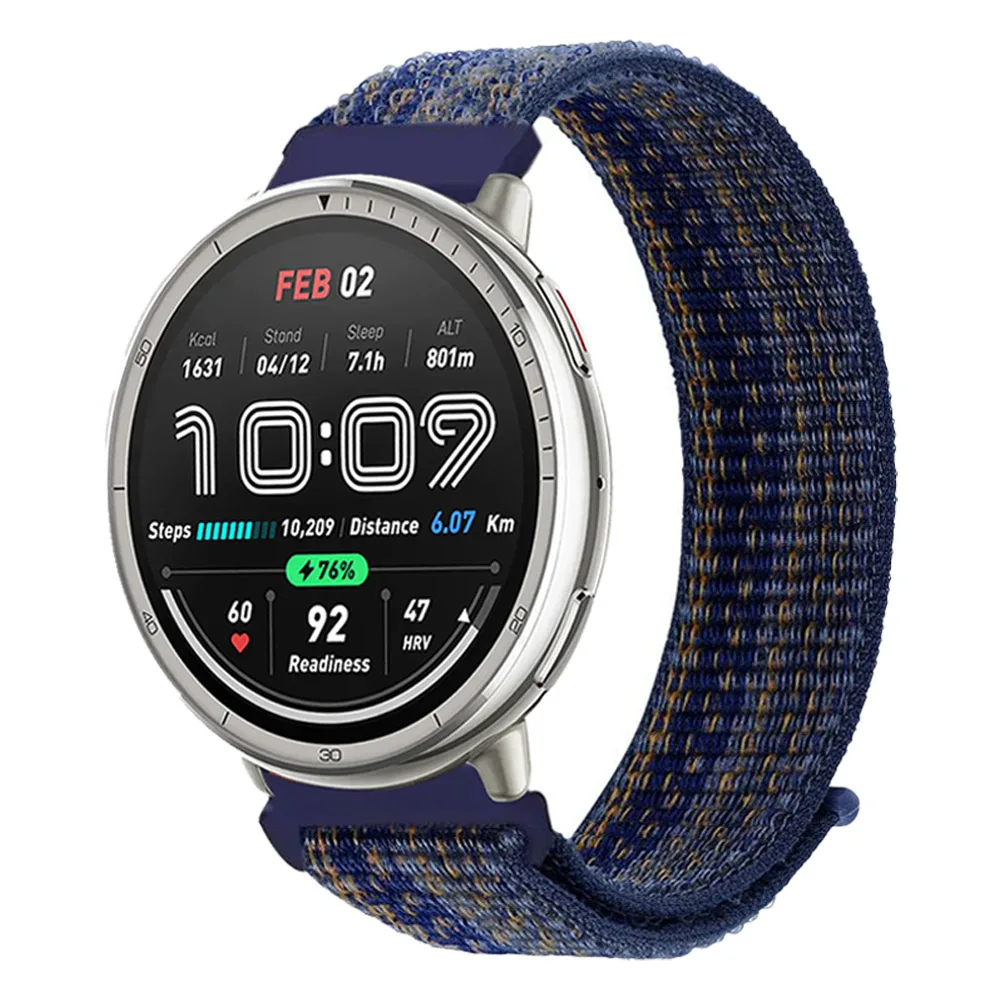 Bucle de nailon de 20mm y 22mm para pulsera Amazfit Active 2 Band para Amazfit Bip 5 6/3 Pro/GTR 4/GTS 3 mini 2e/Balacne/Stratos 2 3 Correa