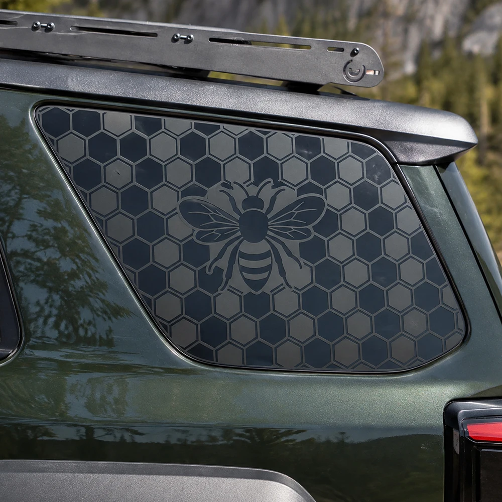 Bee Honeycomb Pattern Car Stickers Decoration Triangular Window Decor Universal All Vehicle Accessories Waterproof Vinyl Decal