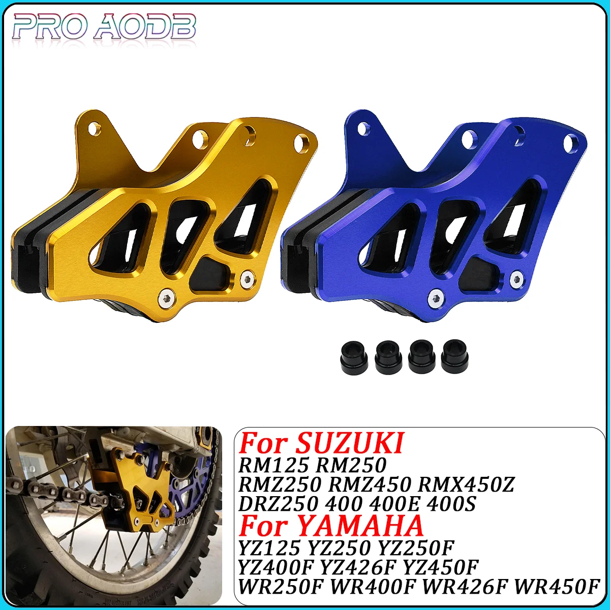 

Motorcycle CNC Chain Guide Cover Guard Protector For Suzuki DRZ250 DRZ400 DRZ400E DRZ400S DRZ400SM RM 125 250 RMZ 450 RMX 450Z