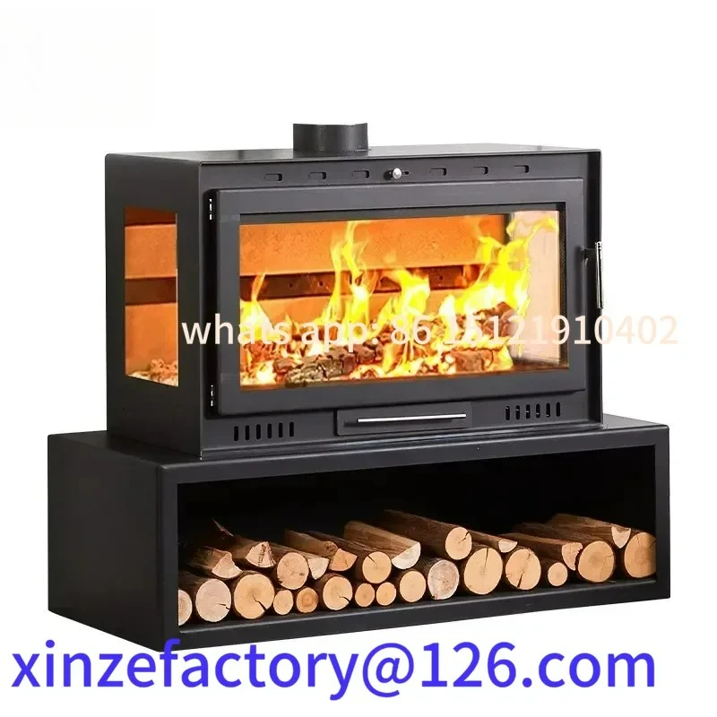 

Be suitable for Real fire wood burning fireplace single-sided double-sided three-sided view fire heating fireplacecustomizable