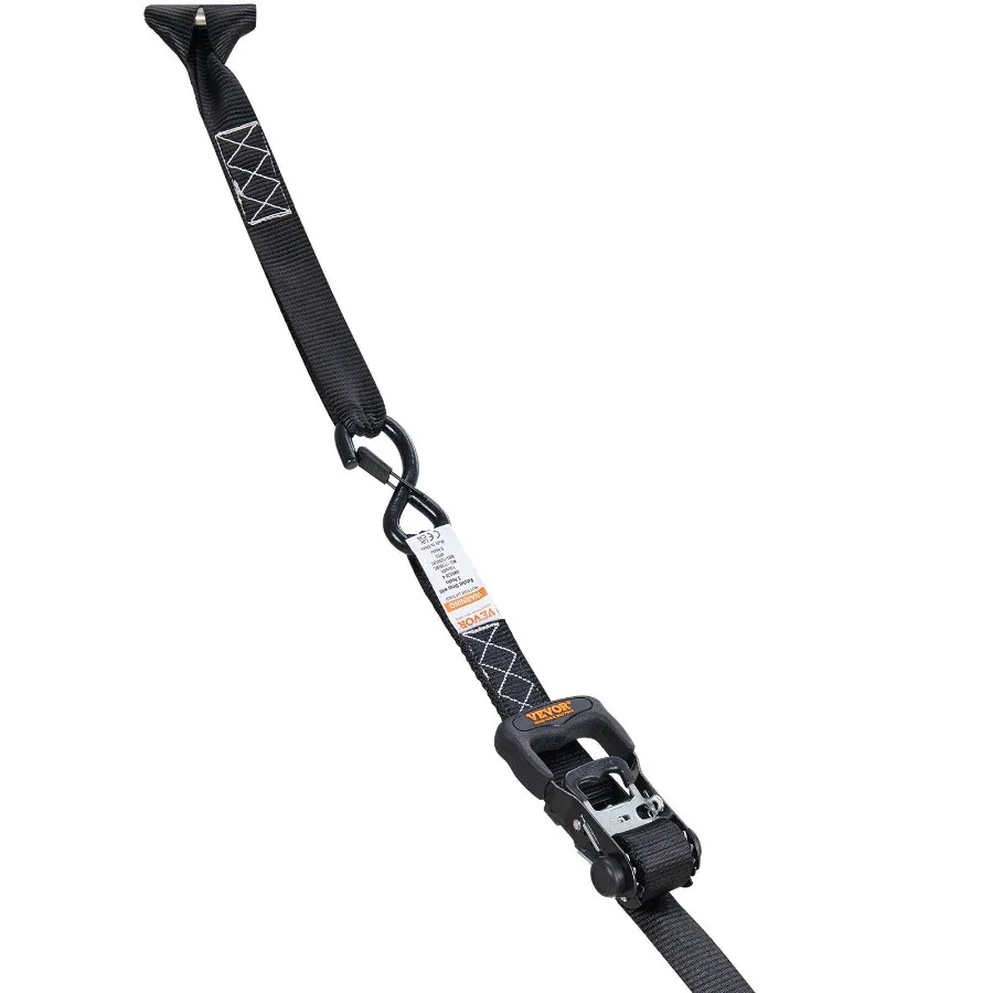 

Ratchet Tie Down Straps 4PK 5208 lb Max Break Strength Includes 4 Premium 1.6 x 8' Rachet Tie Downs with Padded Handles for Mo