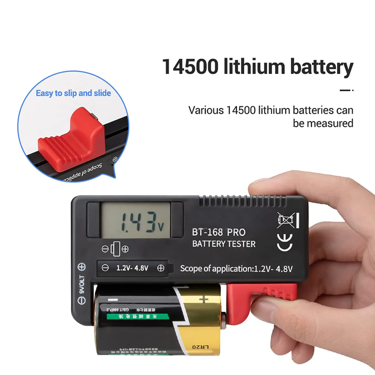 BT-168 PRO Digital Battery Capacity Tester Universal Battery Tester Battery Capacity Tester Battery Testing Tool