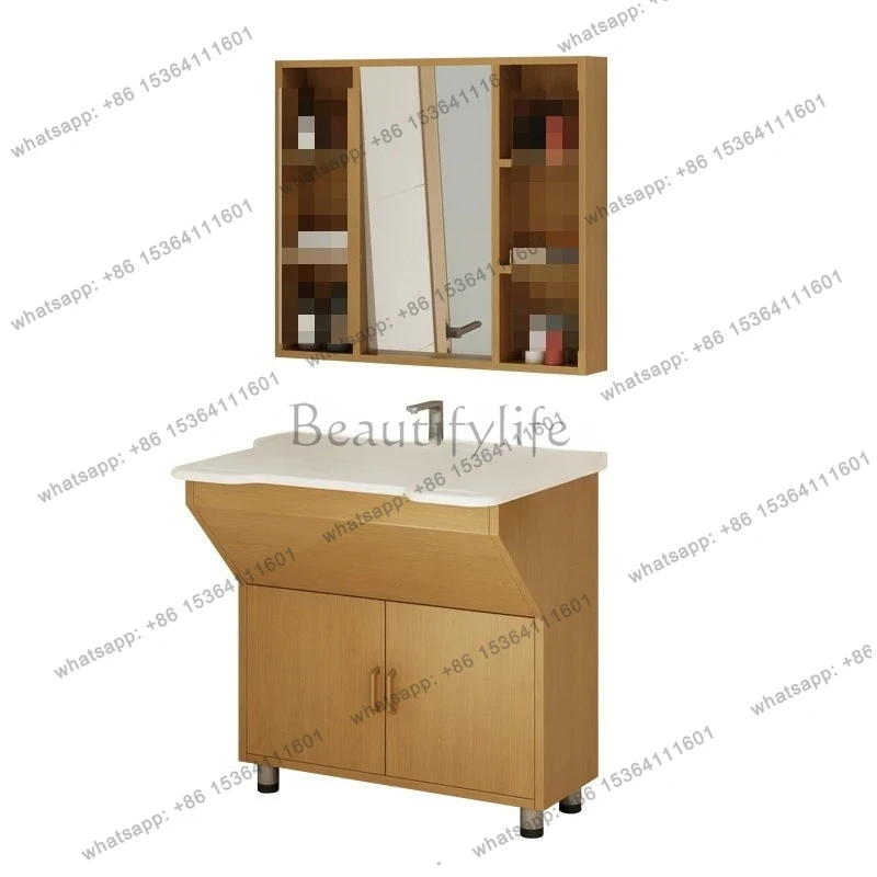 washbasin basin mirror cabinet integrated bathroom cabinet health center nursing home senior-friendly basin cabinet