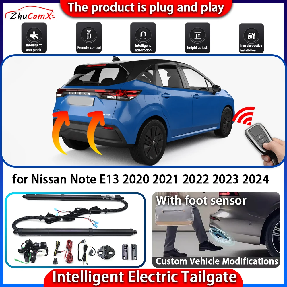 ZhuCamX Smart Powered Tailgate System for Nissan Note E13 2020 2021 2022 2023 2024 Automatic Intelligent Trunk Lift Control Kit
