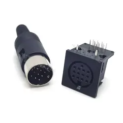 1 STKS Ds-13-04 vierkante s grote terminal royale 13 core 15 pin socket 13 P pin DIN vrouwelijke socket mannelijke plug