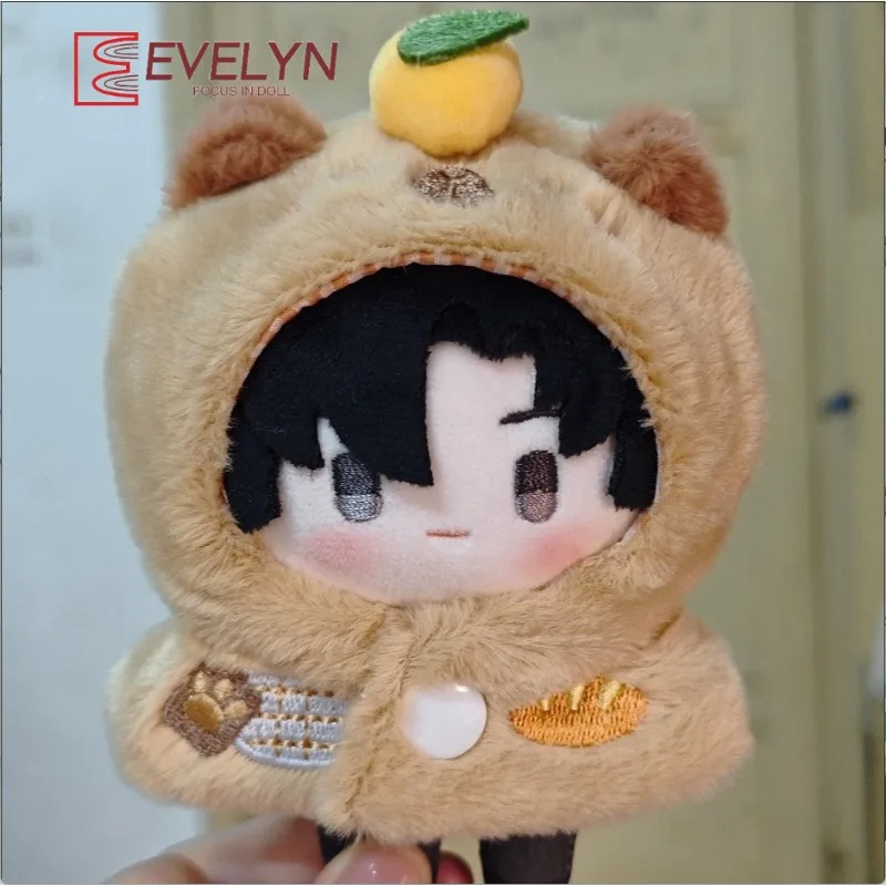 

Evelyn Capybara 10 см, одежда для куклы, плащ с мультяшными животными, плюшевая одежда, плюшевая шаль с капюшоном для подарка на день рождения Honkai: Star Rail