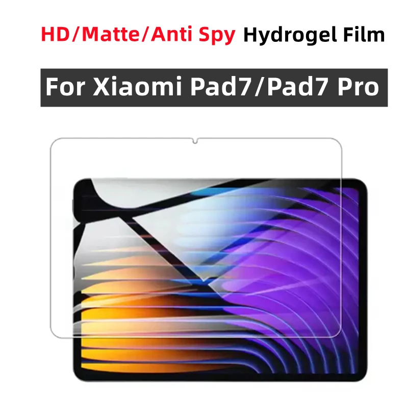 

2pcs Anti Spy Tablets Hydrogel Film For Xiaomi Pad 7 HD Screen Protector For Xiaomi Pad 7 Pro Matte Protective Film Full Cover