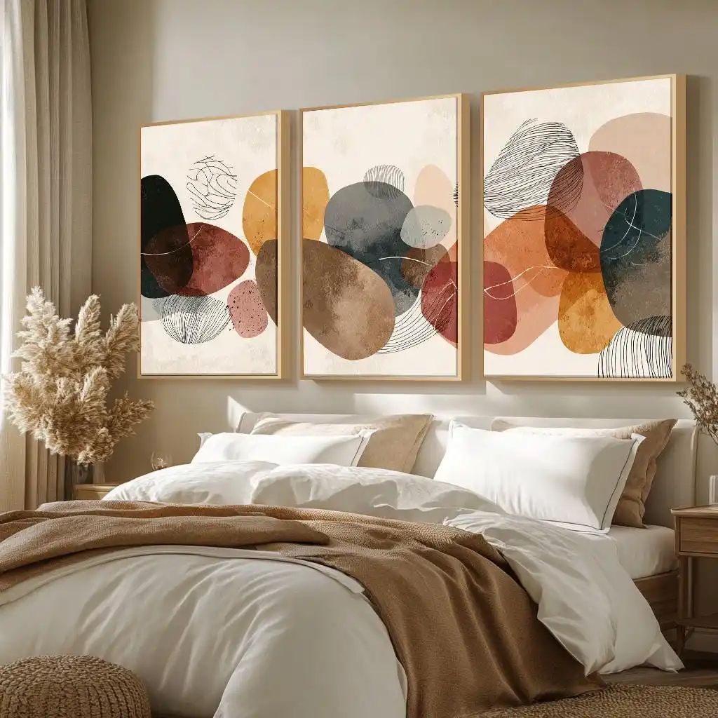 3pcs frameless Canvas Painting 3 Panel Abstract Wall Art 3 Piece Abstract Wall Decor Modern Abstract Artwork Modern Canvas Art f